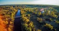 Aerial panorama countryside