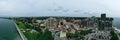 Aerial panorama of the downtown in Burlington, Ontario, Canada