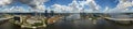 Aerial 360 panorama Downtown Jacksonville FL and St Johns river