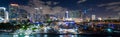 Aerial panorama Downtown Miami Bayside Marketplace Skyviews ferris wheel