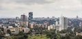 Aerial panorama of downtown Nairobi and the Kilimani area of Nairobi, Kenya Royalty Free Stock Photo