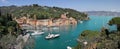 Aerial panorama of famous Portofino.