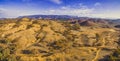 Aerial panorama of Flinders Ranges mountains. Royalty Free Stock Photo