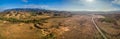 Aerial panorama of Flinders Ranges mountains. Royalty Free Stock Photo