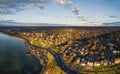 Aerial panorama of Frankston coastline Royalty Free Stock Photo