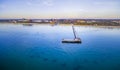 Aerial panorama of Frankston waterfront. Royalty Free Stock Photo