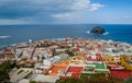 Aerial panorama of Garachico old town