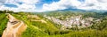 Aerial panorama of Gatlinburg, Tennessee Royalty Free Stock Photo