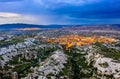 Aerial view of Goreme at sunset. Cappadocia, Turkey