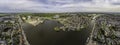 Aerial panorama of Halfweg Royalty Free Stock Photo