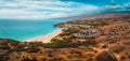 Aerial panorama of the Hapuna Beach Royalty Free Stock Photo