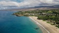 Aerial panorama of the Hapuna Beach State Park. West coast of the Big Island, Hawaii Royalty Free Stock Photo