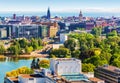 Aerial panorama of Helsinki, Finland Royalty Free Stock Photo