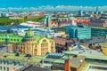 Aerial panorama of Helsinki on a summer day, Finland Royalty Free Stock Photo