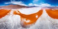 Aerial panorama of the Laguna Colorada