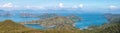 Aerial Panorama landscape of Yan Chau Tong Marine Park, Hong Kong Royalty Free Stock Photo