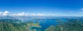 Aerial Panorama landscape of Yan Chau Tong Marine Park, Hong Kong Royalty Free Stock Photo