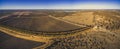 Large vineyard in winter in Riverland. Royalty Free Stock Photo