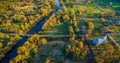 Aerial panorama in Lithuania