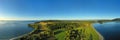 Aerial Panorama of Lummi Island, Washington.