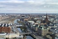 Aerial panorama of Malmo. Scania, Sweden