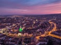 panorama of medieval Sopron with fire tower Royalty Free Stock Photo