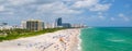Aerial panorama Miami Beach summertime 2023