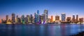 Aerial panorama of Miami at dusk, Florida