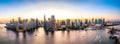 Aerial panorama of Miami at dusk, Florida