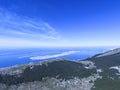 Aerial panorama of Mirovo, northern Velebit National park