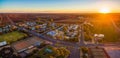 Aerial panorama of Monash - small town.