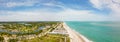 Aerial panorama North Hutchinson Island Vero Beach FL