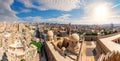 Aerial panorama of Old Cairo and Ibn Tulun Mosque, Egypt Royalty Free Stock Photo