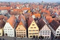 Aerial panorama of the Old Town, Rothenburg ob der Tauber Royalty Free Stock Photo