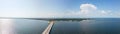 Aerial panorama Pensacola Bay Bridge