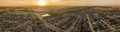 Aerial panorama of planned development and neighborhoods in Okla
