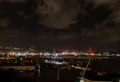 La spezia port at night panorama Royalty Free Stock Photo