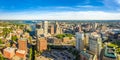 Aerial panorama of Providence, Rhode Island Royalty Free Stock Photo