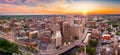 Aerial panorama of Providence, Rhode Island Royalty Free Stock Photo