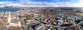 Aerial panorama view of Reykjavik city