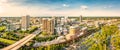 Aerial panorama of Richmond, Virginia Royalty Free Stock Photo