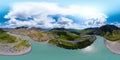 Aerial panorama of the river of Katun Royalty Free Stock Photo