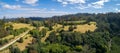 Aerial panorama of Rj Hamer Arboretum. Royalty Free Stock Photo