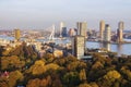 Aerial panorama of Rotterdam