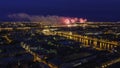 Aerial Panorama of Saint Petersburg. View of St. Petersburg from the heights-Salute above the Peter and Paul Fortress