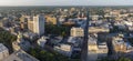 Aerial panorama of Savannah, Georgia at sunrise Royalty Free Stock Photo