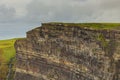Aerial panorama of the scenic Cliffs of Moher in Ireland Royalty Free Stock Photo