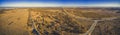 Aerial panorama of South Australian landscape. Royalty Free Stock Photo