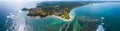 Aerial panorama of the south coast of Sri Lanka