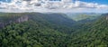 Aerial panorama of Springbrook National Park. Royalty Free Stock Photo